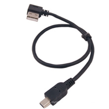 Mini USB B Type 5pin Male to Left Right Angled 90 Degree USB 2.0 Data Cable